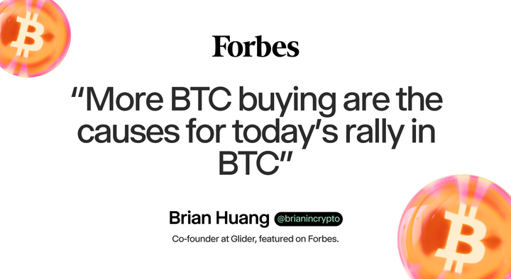 Glider in Forbes: Bitcoin Prices Climb To Highest Price Since November